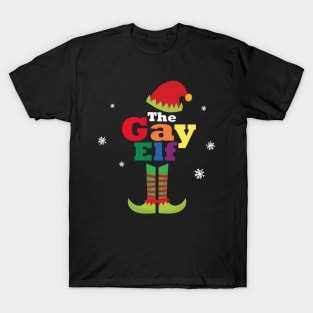 Matching Christmas Pajama The Gay Elf Family T-Shirt